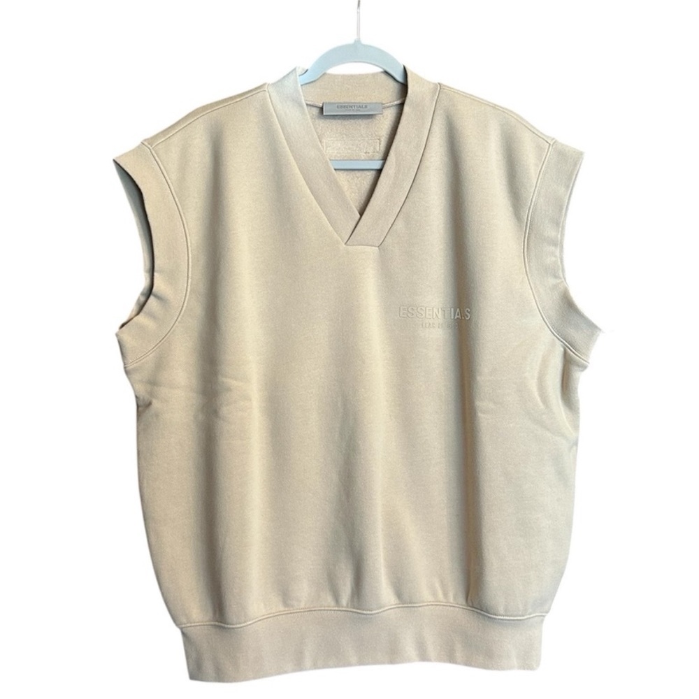 Fear of God Essentials Women’s Tan Sweatshirt Vest, new with Pac Sun tags